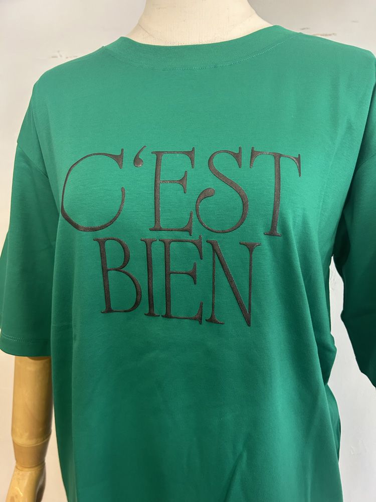 3DグリッターロゴTシャツ ダークブラウン