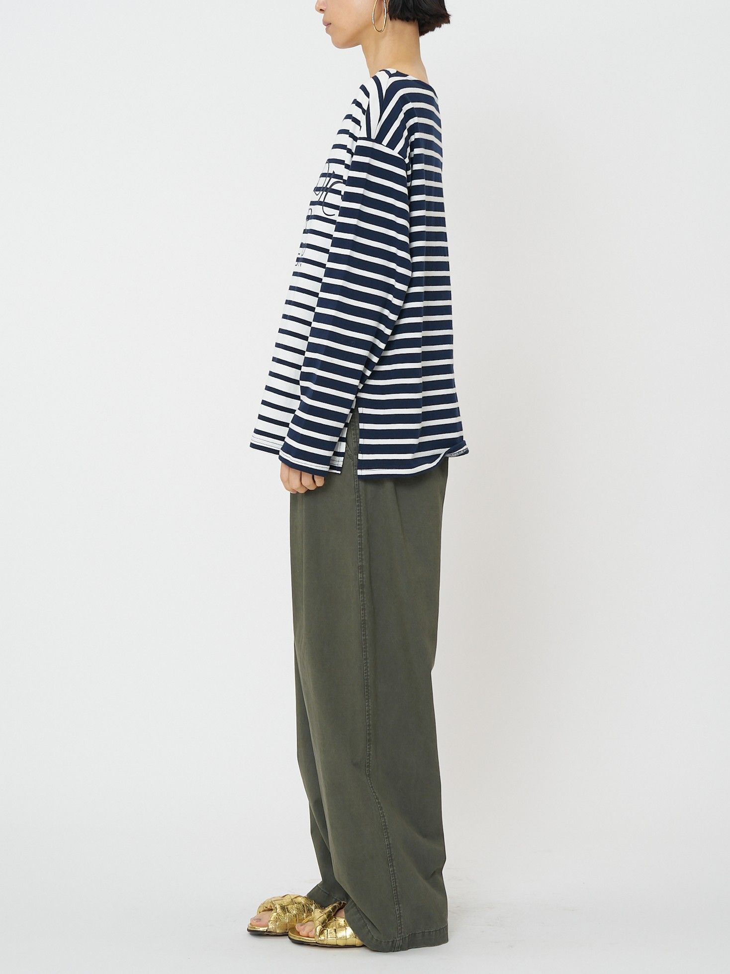 [8461-104KK] ボーダープリントロンTee ミックス