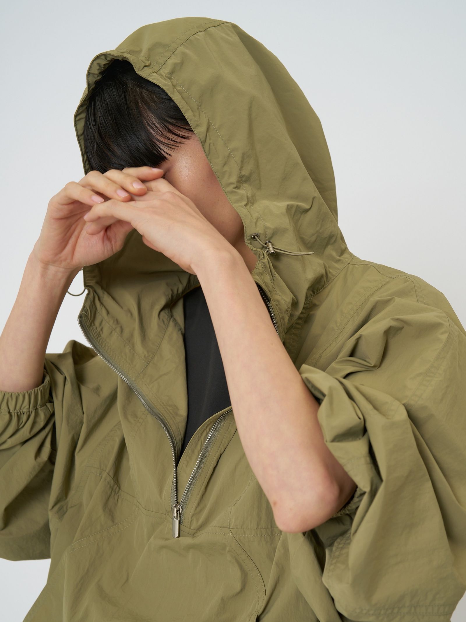 [4261-031MK] ドルマンスリーブアノラック アイボリー