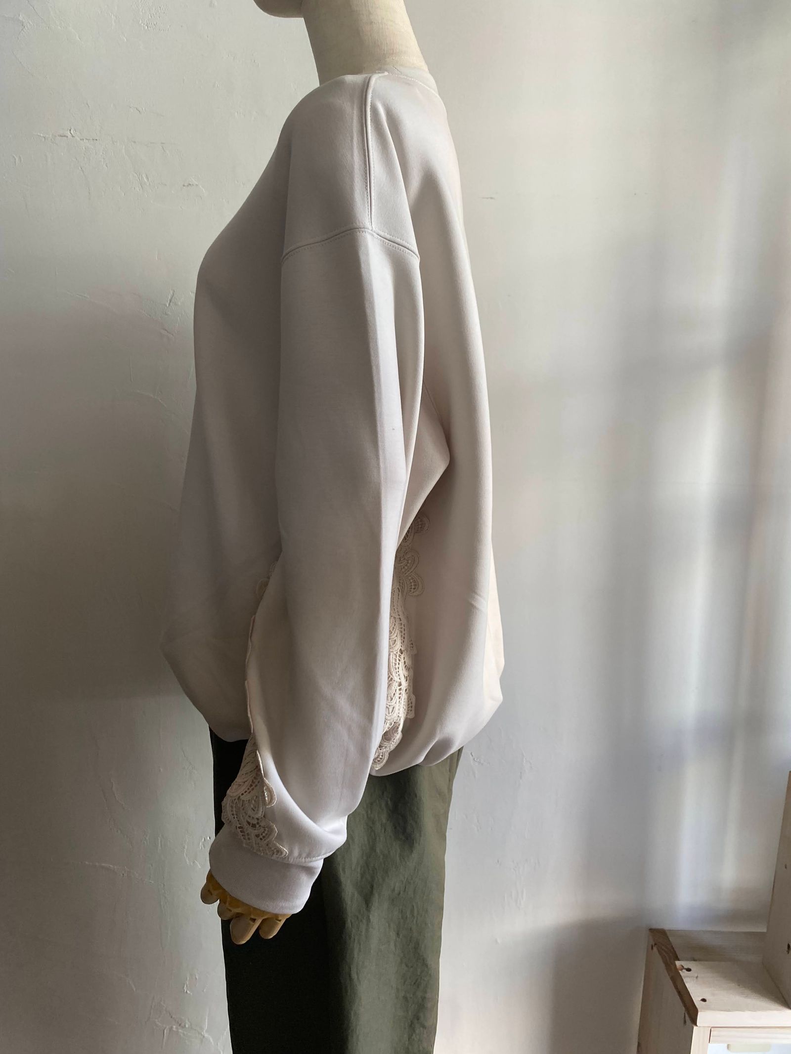 サイドレースドッキングトップス アイボリー