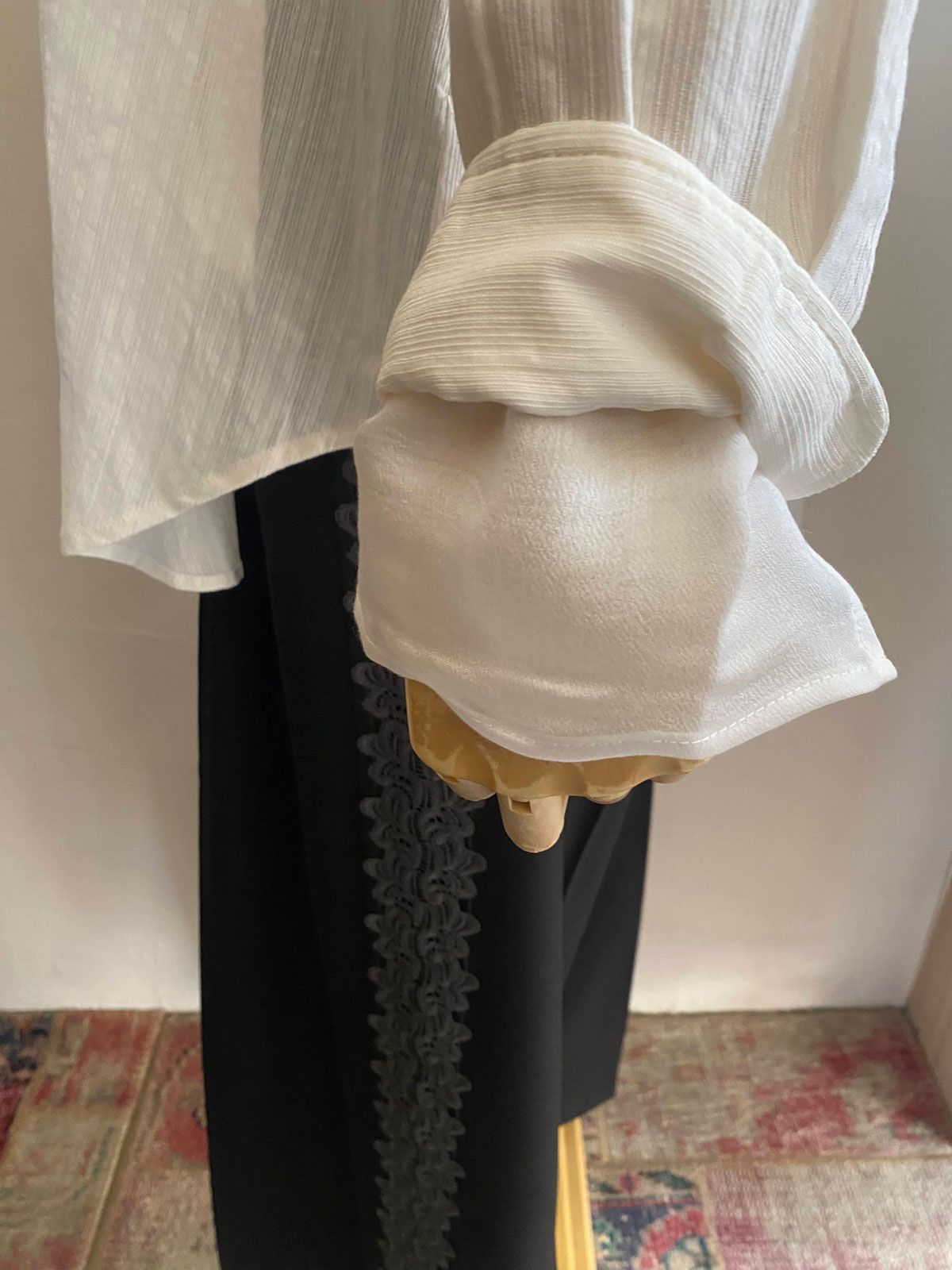 スプリングスラブ レイヤード風シャツ オフホワイト