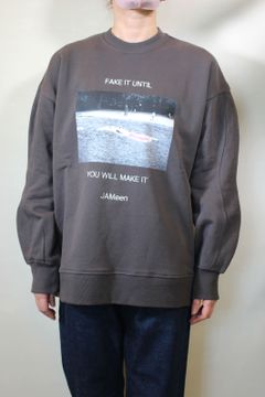 フォトプリントスウェット グレー