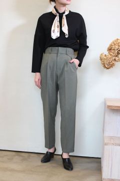 トロピカルワッシャーテーパードパンツ カーキ
