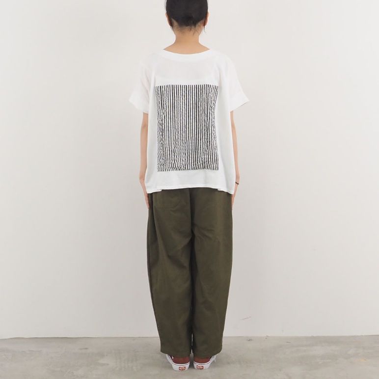 レクタングルパネルTシャツ ブラックxブラック