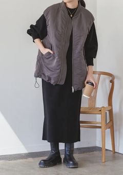 MA-1ベスト グレー