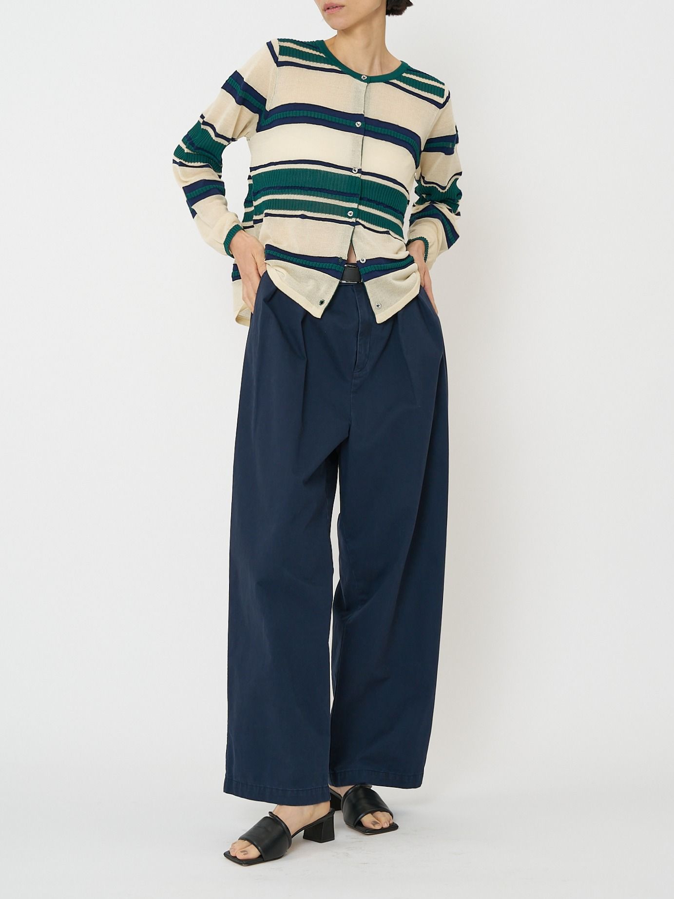 [3261-045BT] ウォッシュドチノPT ネイビー