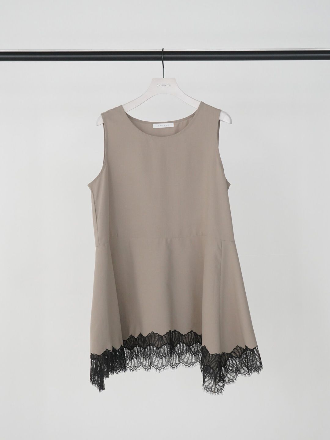 [1561-061-3NH] ヘムレースサテンタンク モカ