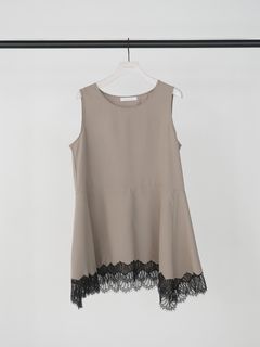 [1561-061-3NH] ヘムレースサテンタンク モカ