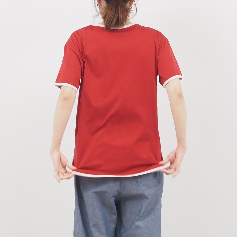 微強燃天竺リンガーT ブラックxレッド