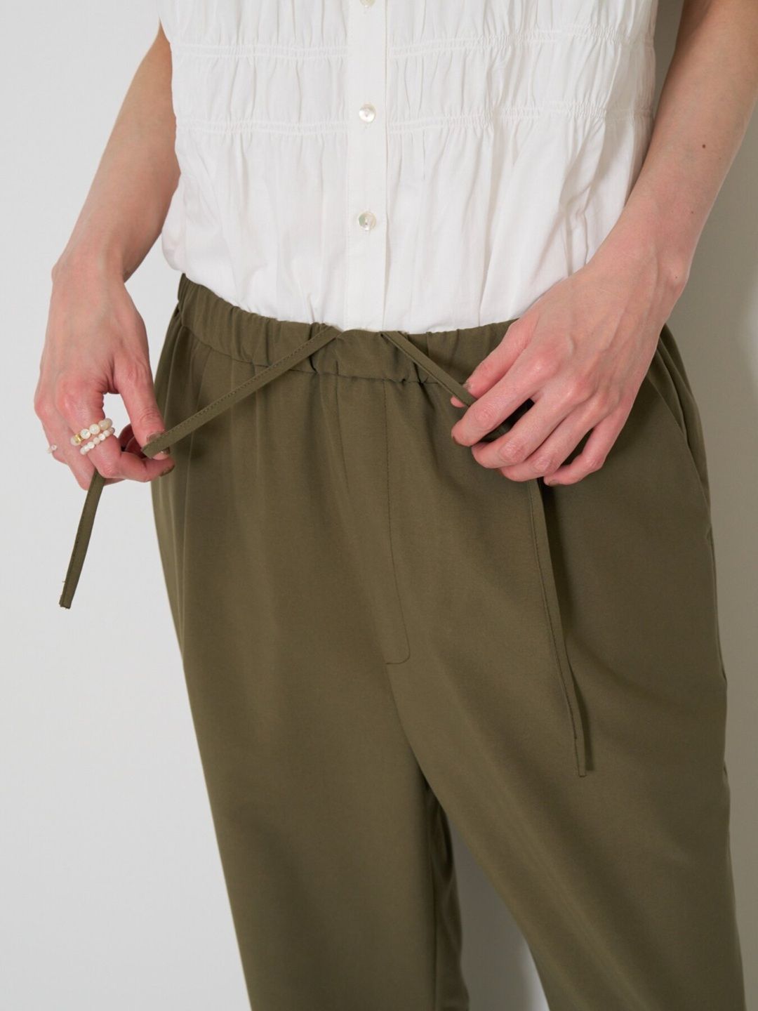 [3563-682NH] レースサテンイージーPT ブラック