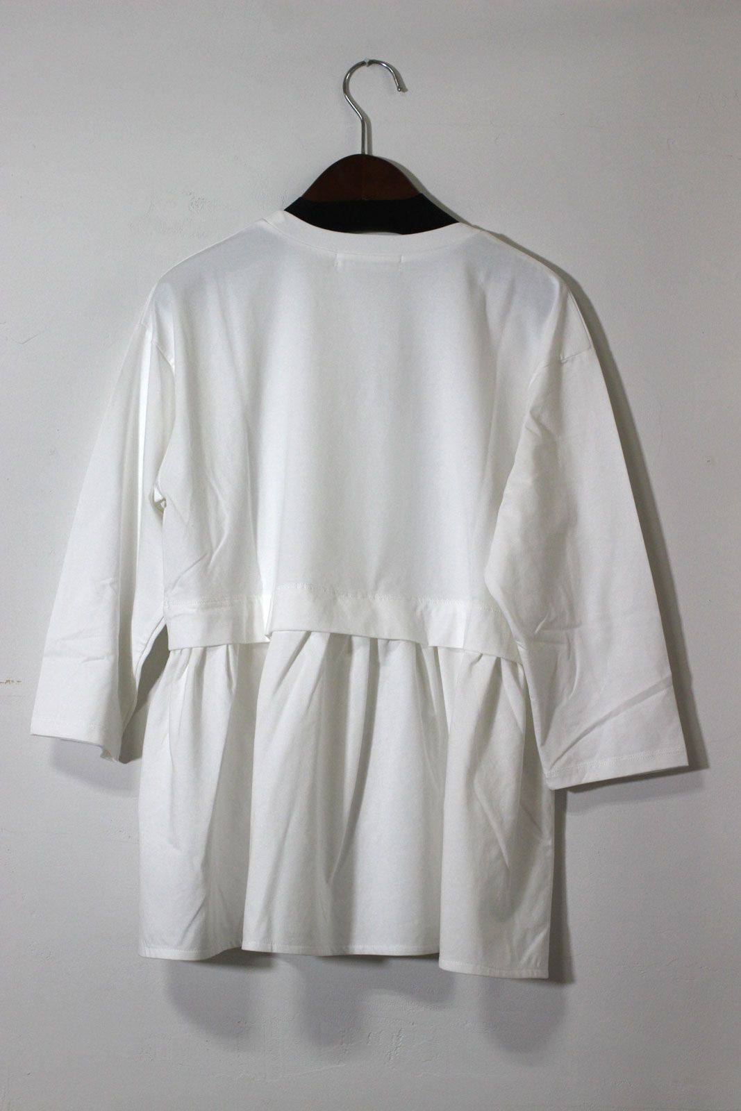 レイヤード風カットソー ホワイト