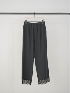 [3563-682NH] レースサテンイージーPT ブラック