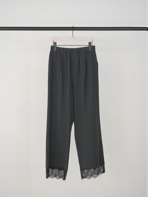 [3563-682NH] レースサテンイージーPT ブラック