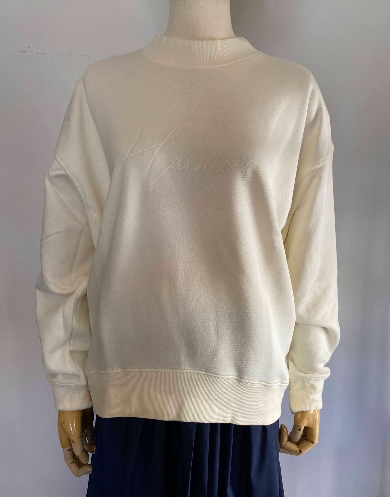 裏毛ロゴスゥェット キナリ