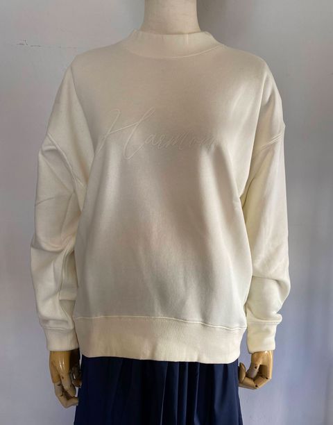 裏毛ロゴスゥェット キナリ