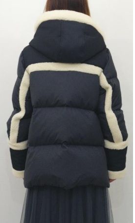 ボアラインダウンジャケット ブラック