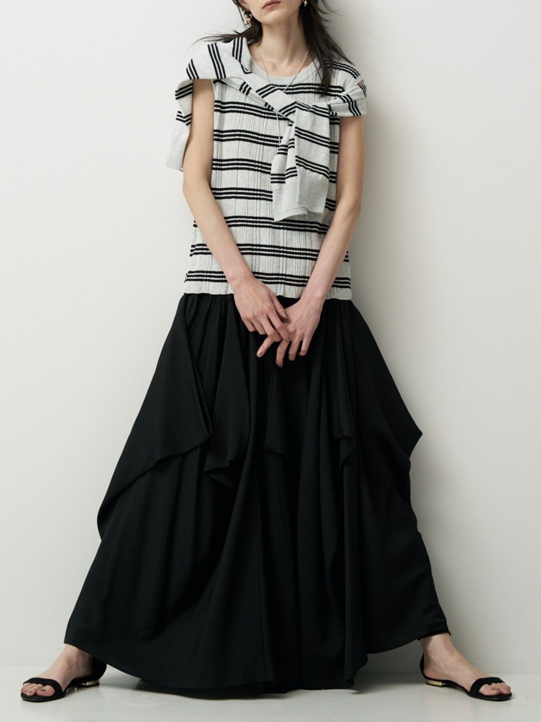 [2263-638NH] ドレーピングフォルムSK ブラック