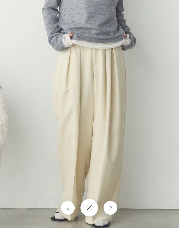細コール2タックパンツ クリーン