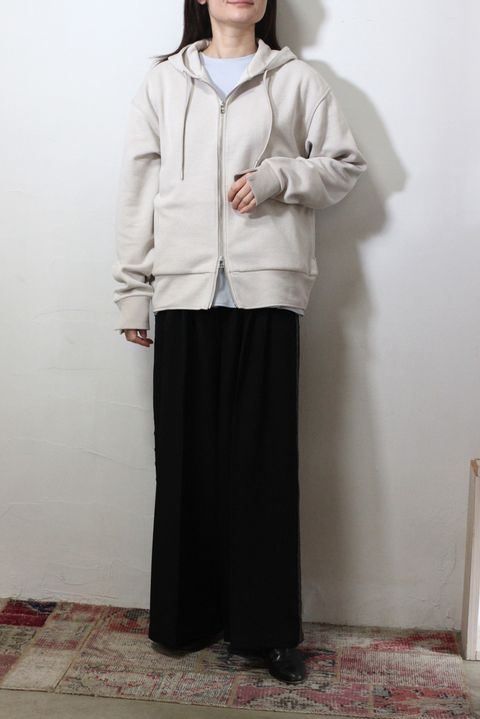 リブダブルジップパーカー キナリ