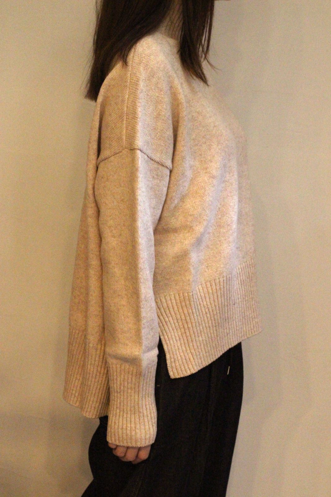 エアーヤーンコットンコモドニットタートル ベージュ