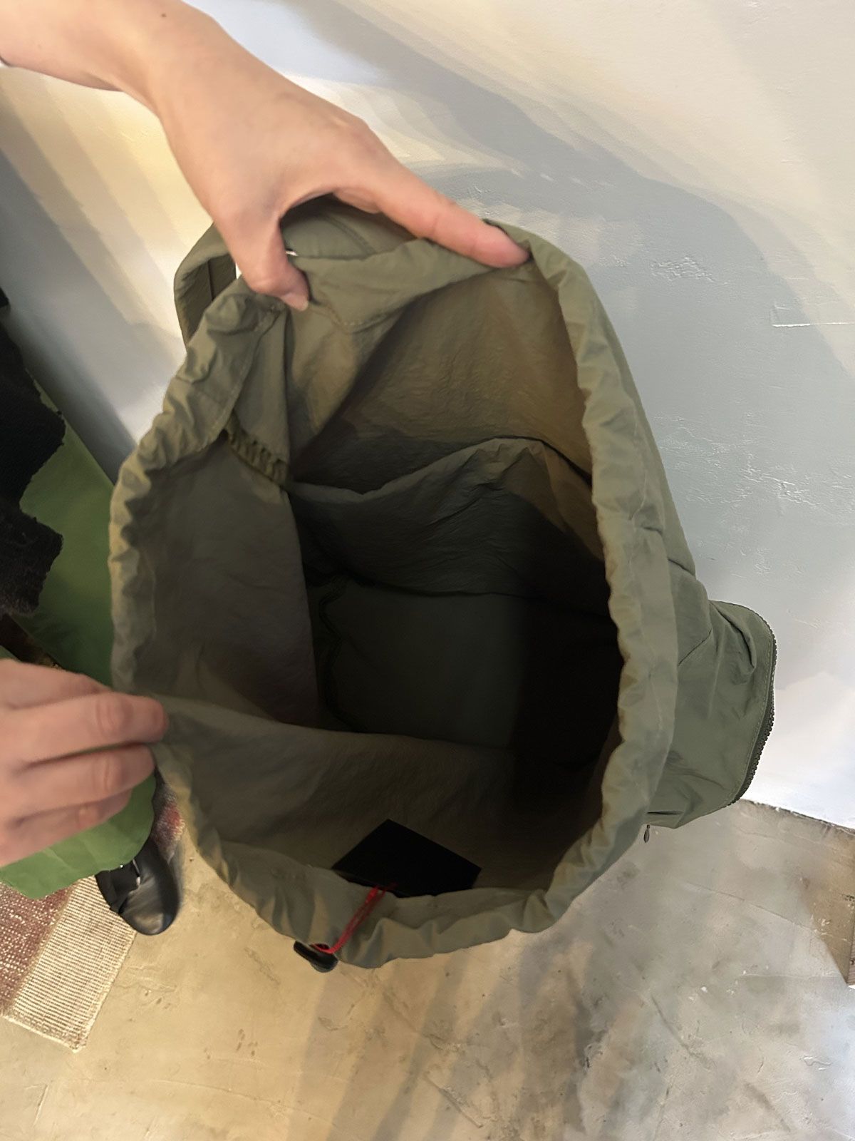 ドローストリング TORA リュック カーキ