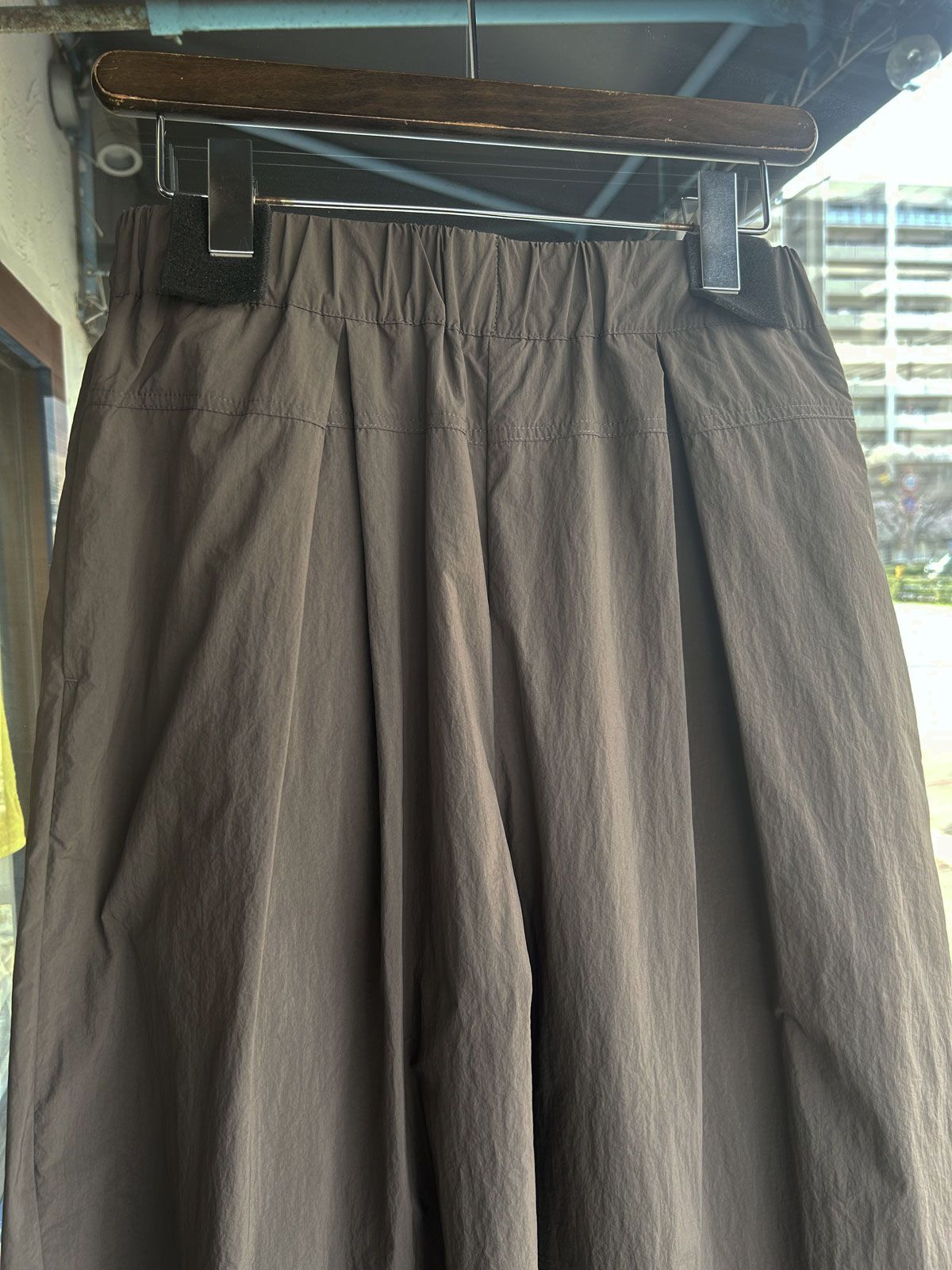 ライトナイロンワイドパンツ ダークグレー