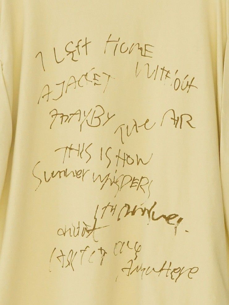 [8462-404KK] ラフスケッチプリントフレンチ イエロー