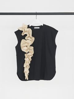 [8563-609KK] ブルームフリルTEE ベージュ