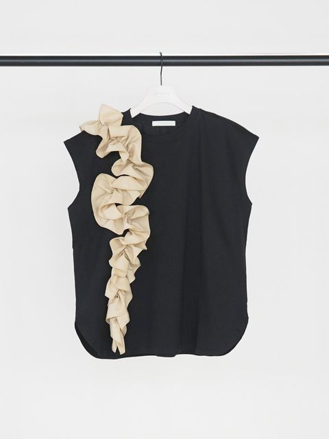 [8563-609KK] ブルームフリルTEE ベージュ