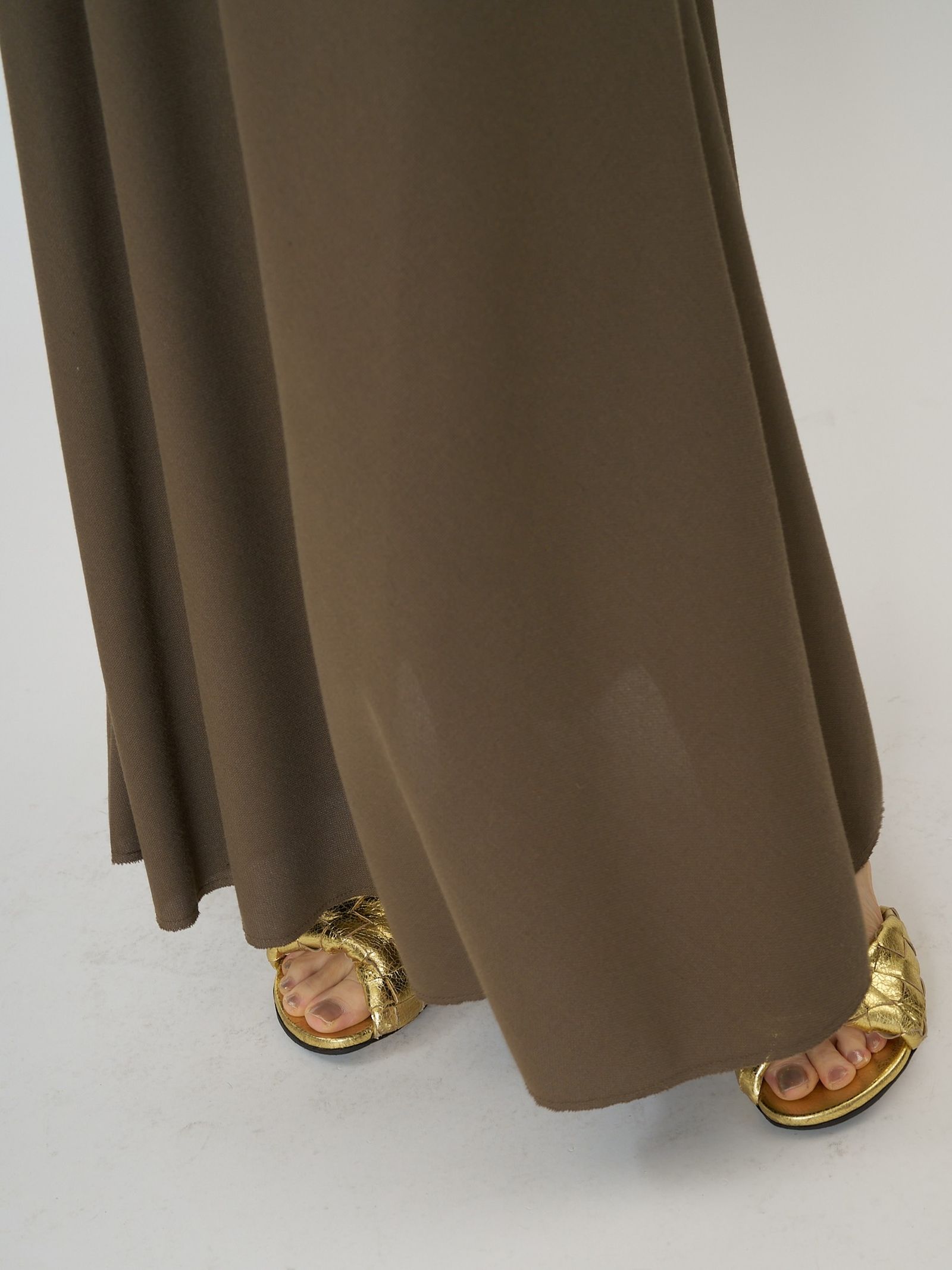 [2561-028BZ] サマーメッシュ麻混バイアスSK カーキ