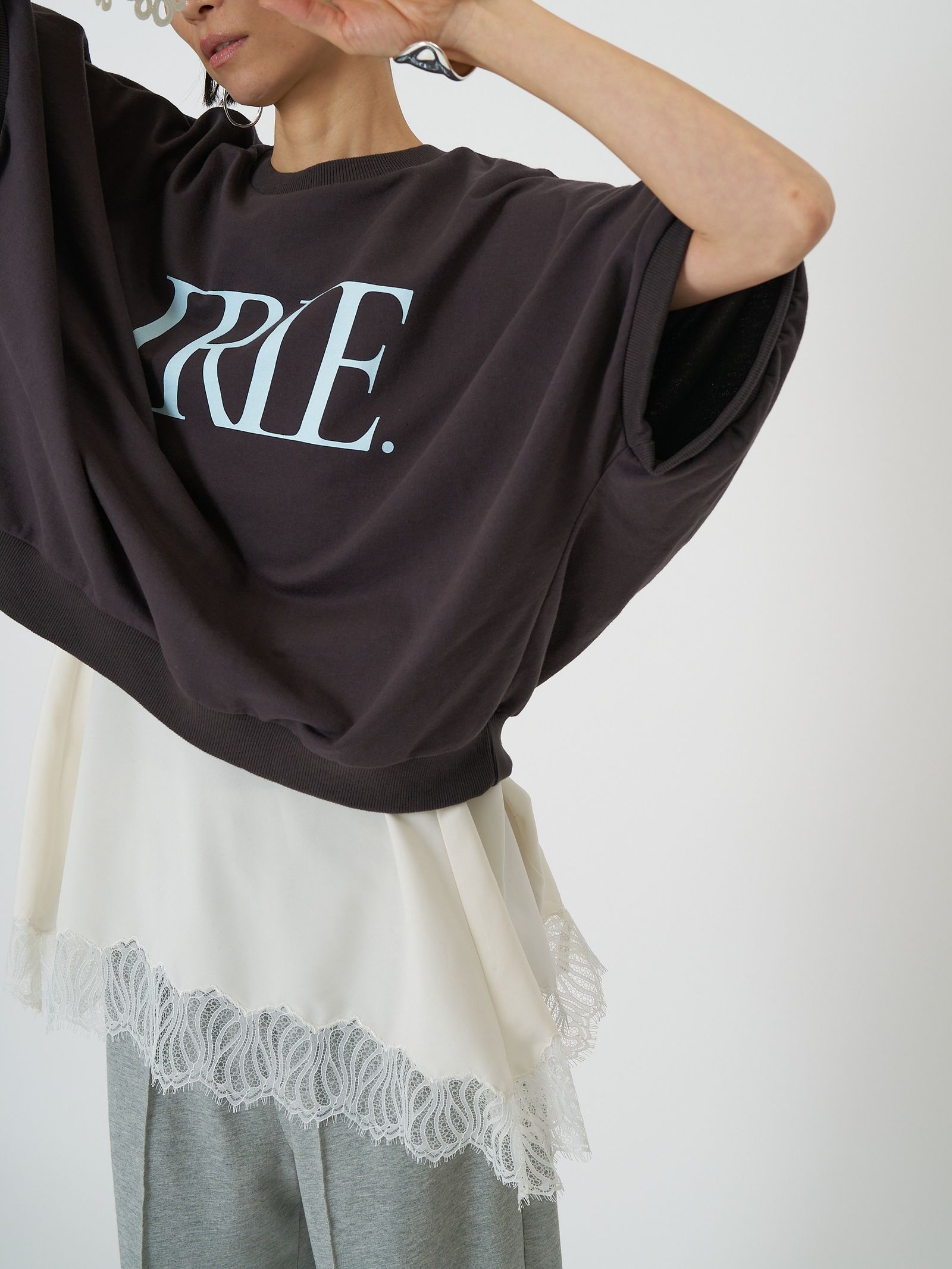 [8461-105KK] ”IRIE”プリントドルマンPO ライトグレー