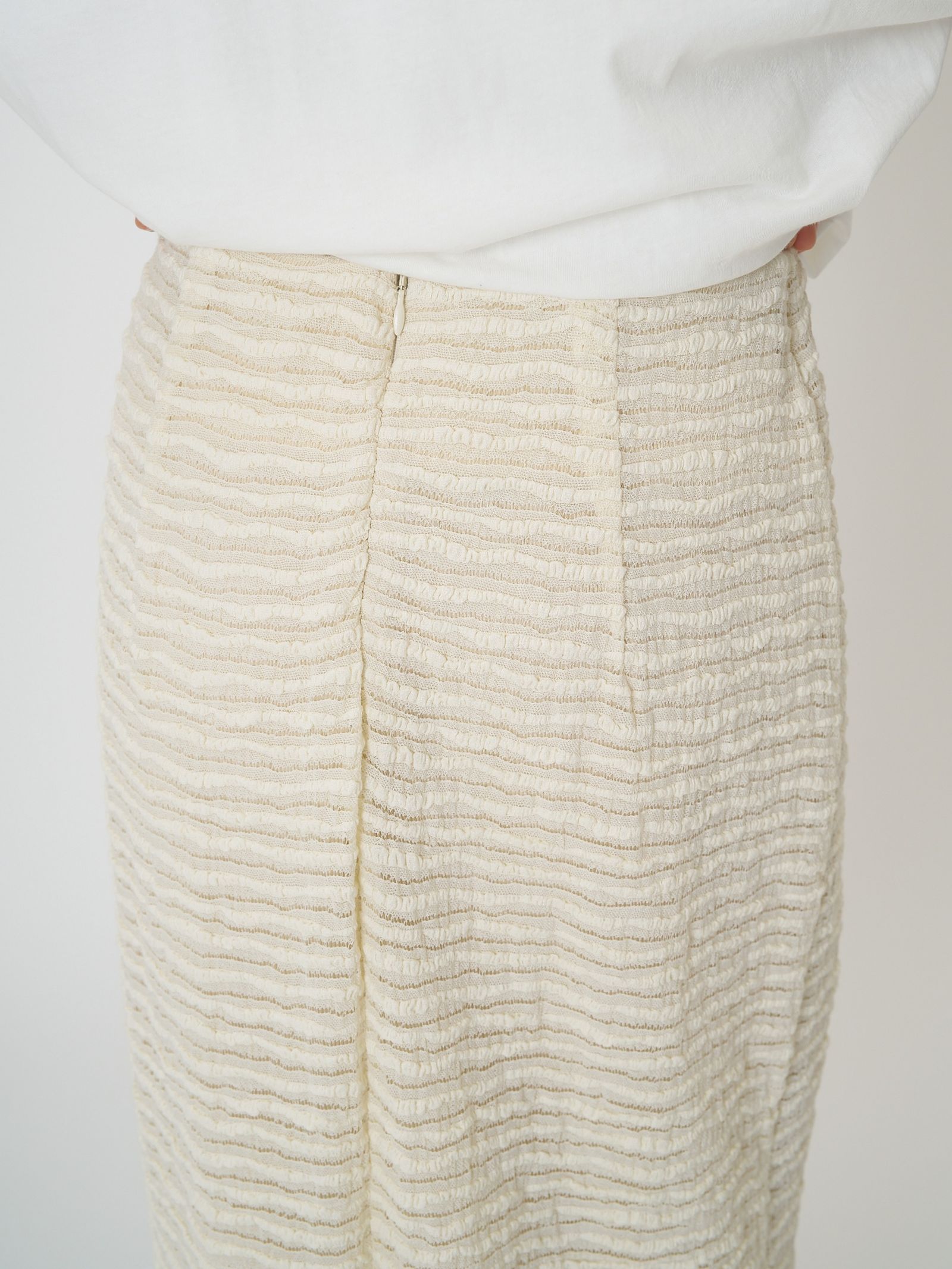 [2261-047BZ] ストレッチレースSK アイボリー