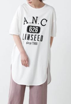 ロゴプリントロングTシャツ ホワイト