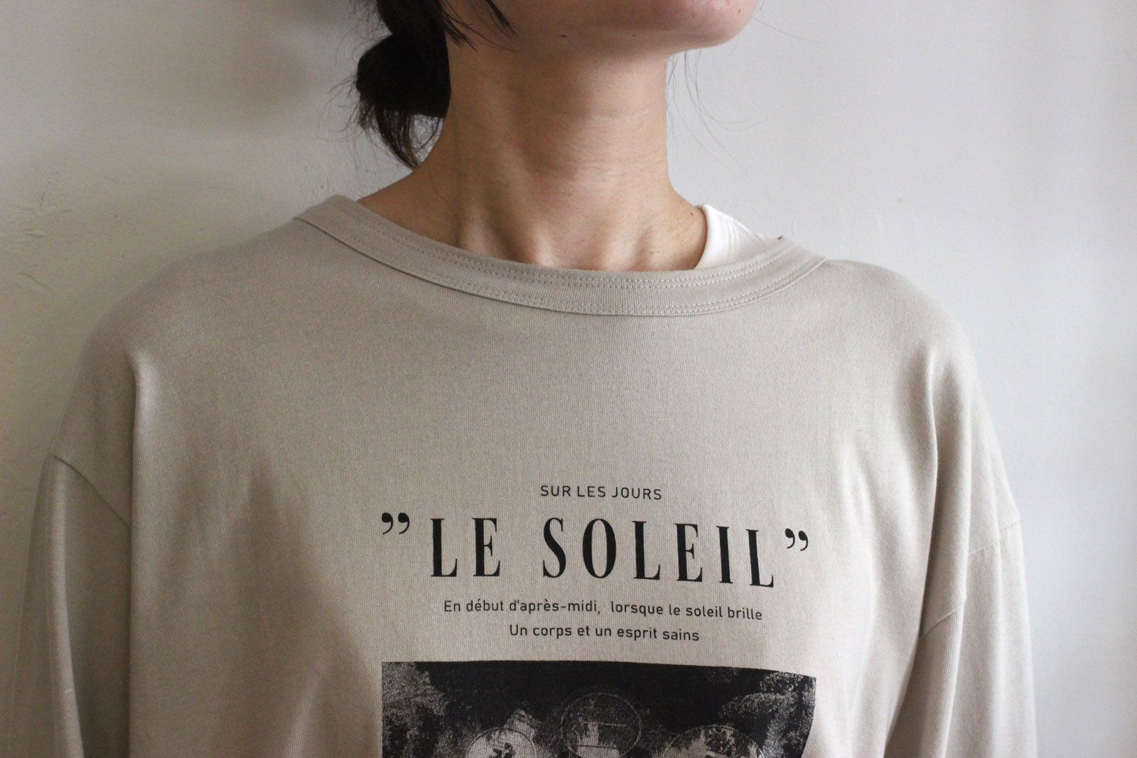 [8455-317KK] Relax PHOTOロンTee グレーベージュ