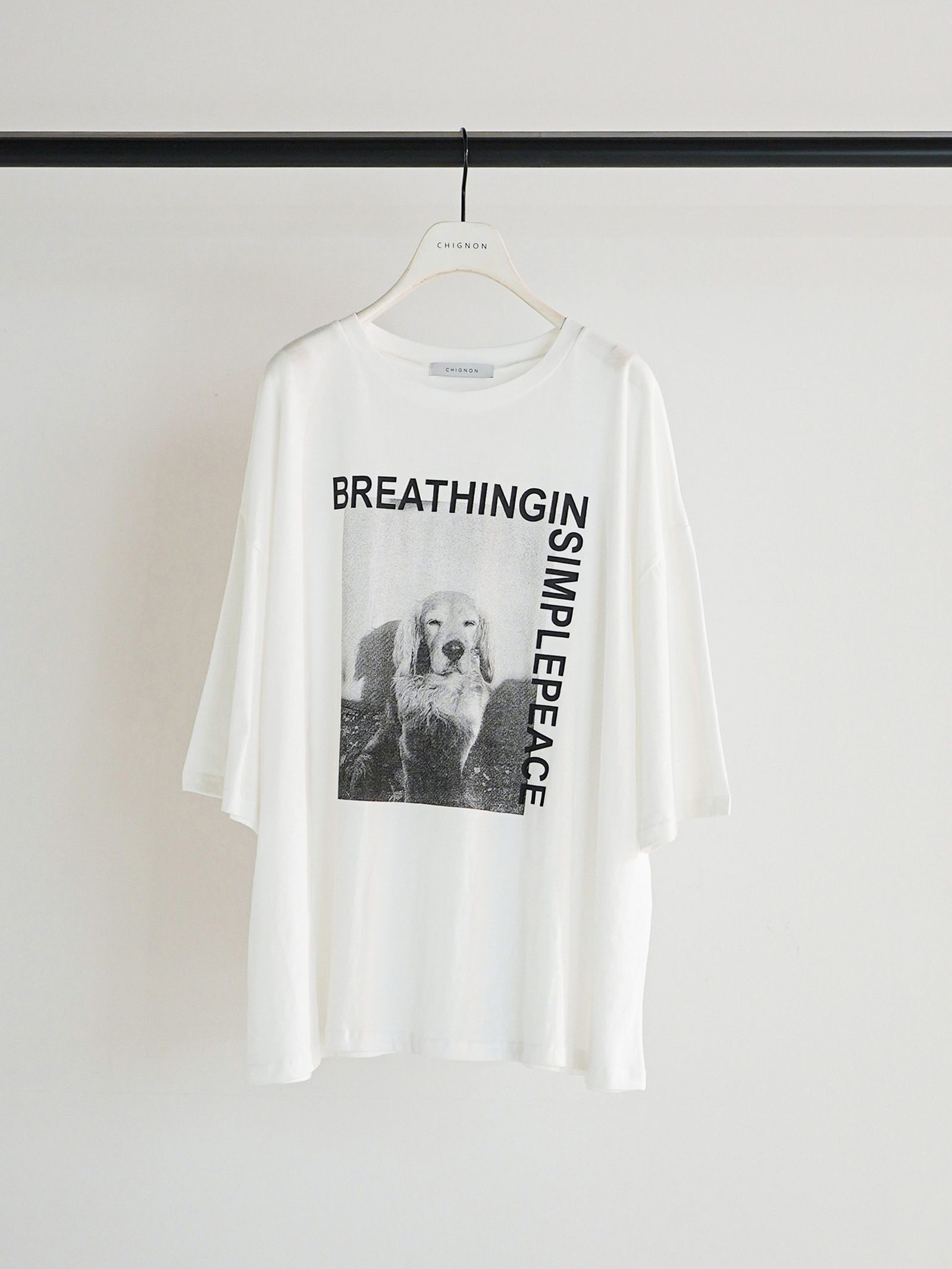 [8461-100KK] アニマルフォト”DOG”Tee ホワイト