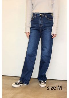 ハイウエストストレートデニムパンツWJ116 インディゴ