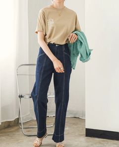 ロゴTシャツ ベージュ