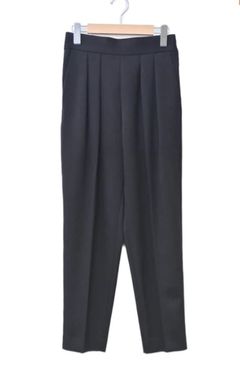 ウーリッシュフラノセンタープレスパンツ ブラック