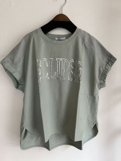 天竺プルオーバーロゴプリント サージ