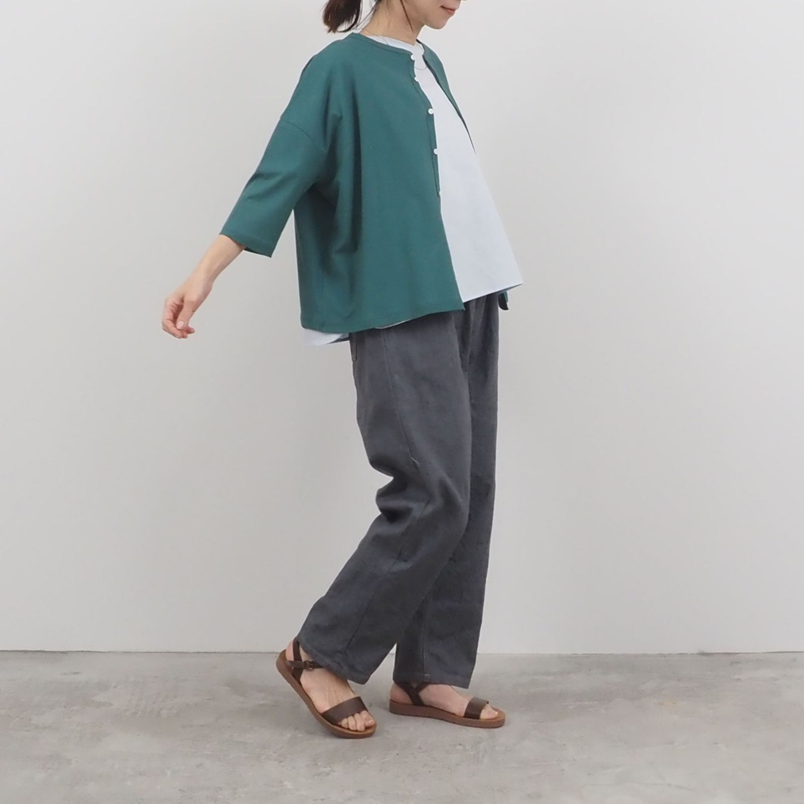 ストレッチデニムコージーパンツ インディゴ