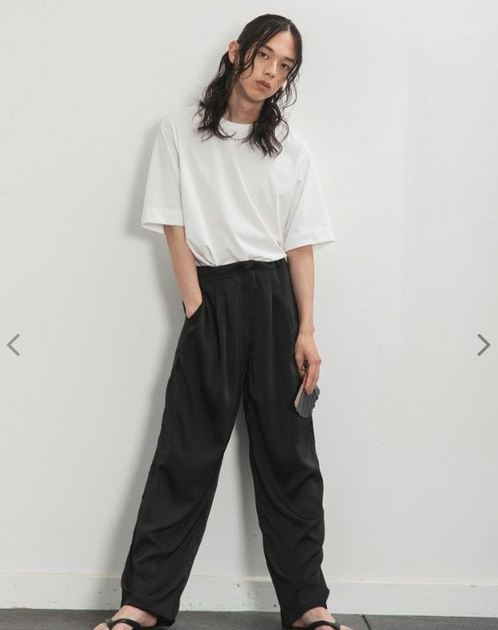 5分袖Tシャツ 白豆