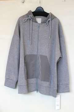 鹿の子ダンボールニットパーカー グレー