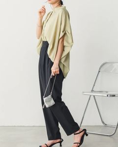【新色追加】接触冷感テーパードパンツ ブラック