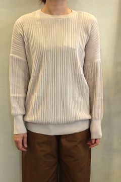 ランダムリブワイドプルオーバー エクリュ