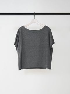 [8463-715KK] ミニ裏毛ルーズプルオーバー チャコール