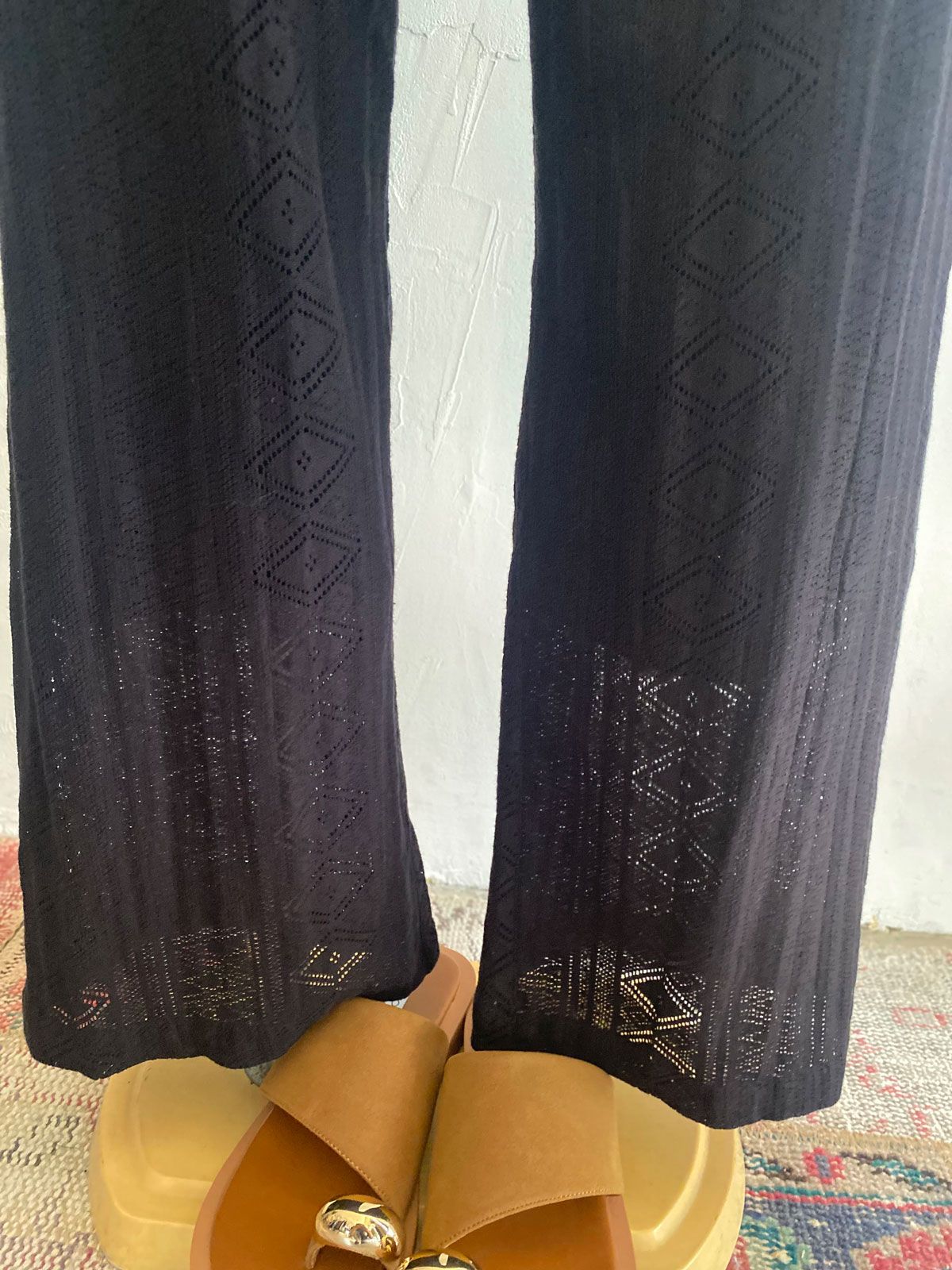 LACE PANTS ブラック