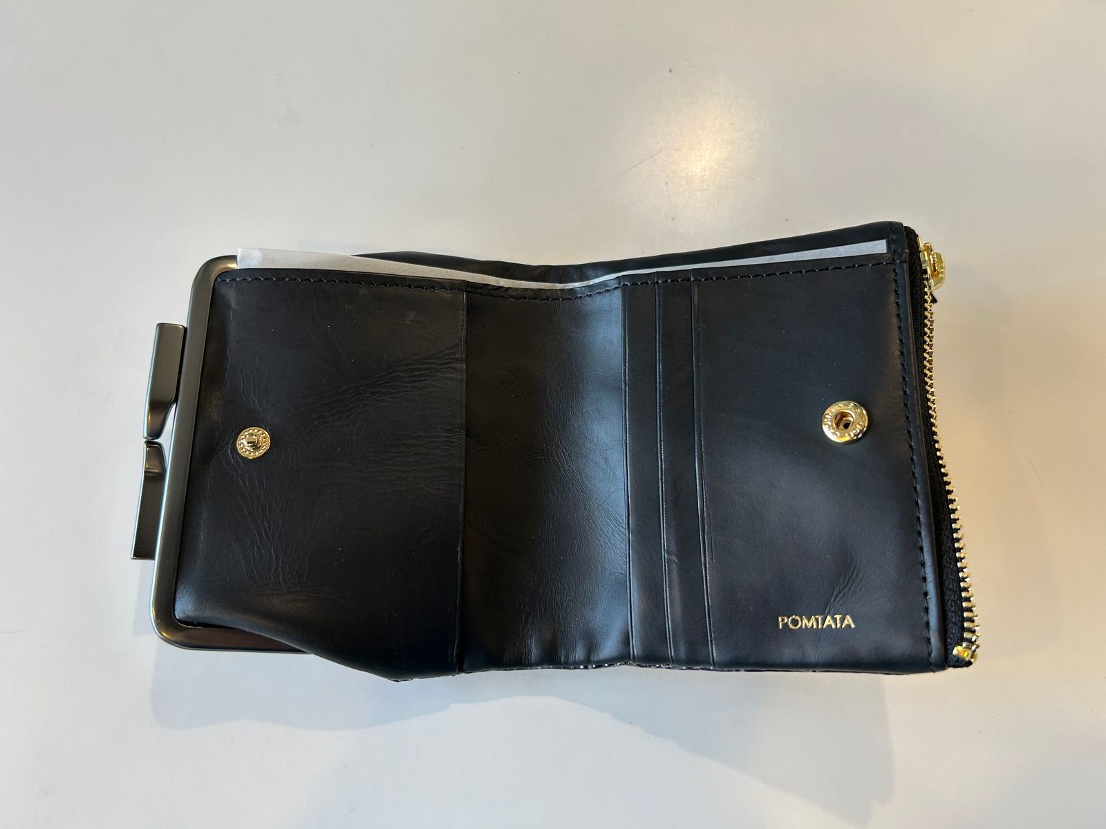 CORO LZIP FRAME PURSE SHORT ネイビー