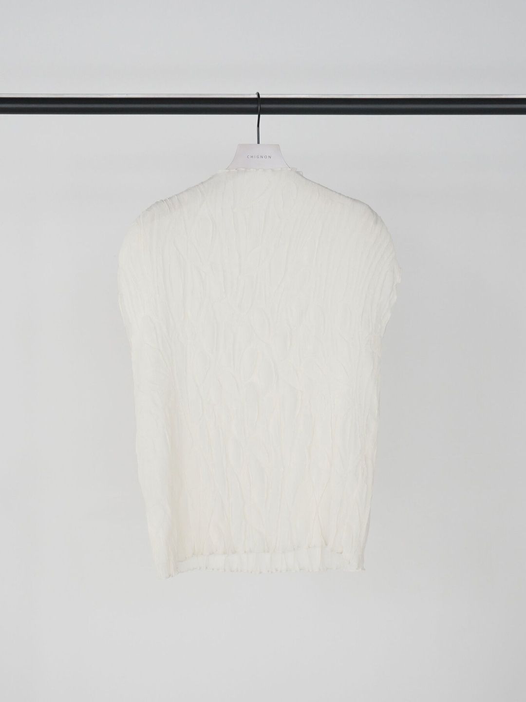 [8563-689BT] モチーフリンクルフレンチPO アイボリー