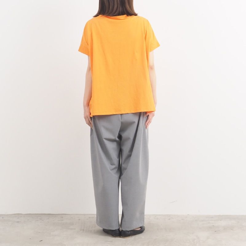 ナチュラルソフト天竺 まねき猫PTコンフィーシャツ オフブラック