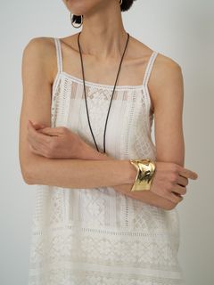 [1861-050BZ] パッチワークレースキャミソール オフホワイト